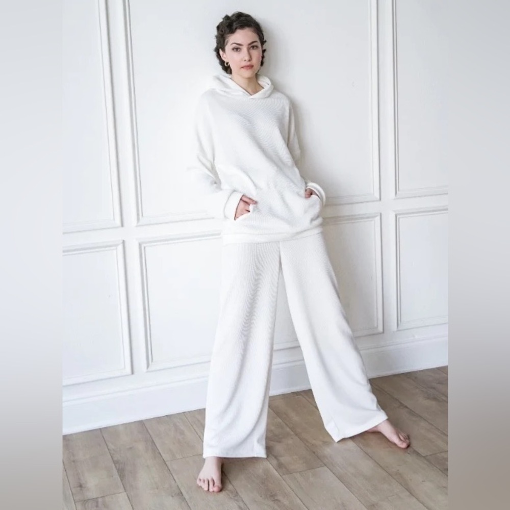 Rib-Knit Hoodie and Sweatpants Set
